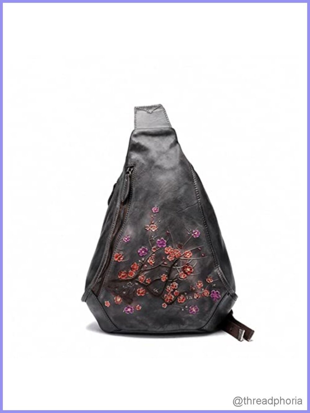 Genuine Leather Sling Bag Vintage Handmade Chest Backpack Crossbody Daypack